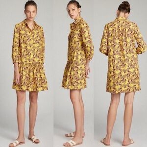 Saloni Tilly Dress in Marigold Floral Yellow Size Women’s US 4 Pink Black